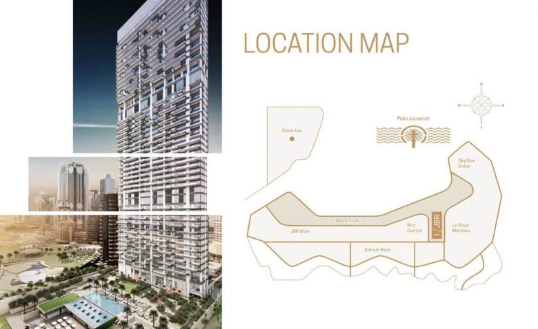 One JBR Location Map 1 JBR | Luxury Apartments in Jumeirah Beach Residence