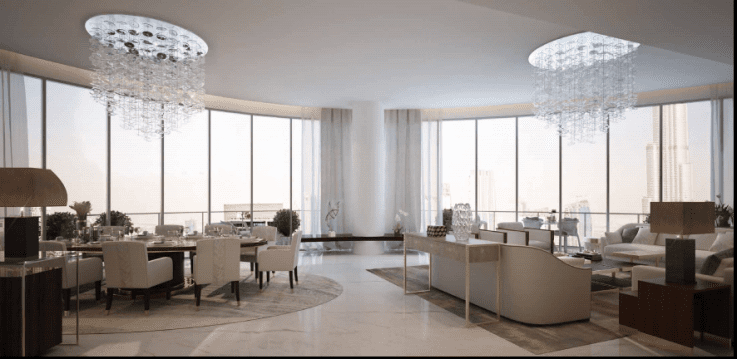 The Address Residence Sky View - Elegant Dining & Living Room The Address Residence Sky View - Elegant Dining & Living Room