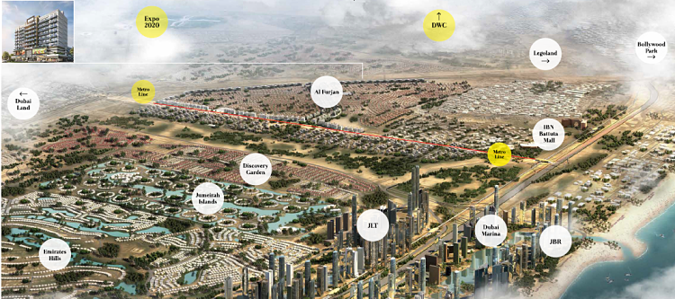 Montrell Serviced Apartments in Al Furjan | Azizi Developments