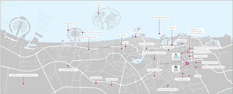 Uptown Al Zahia - Location Map