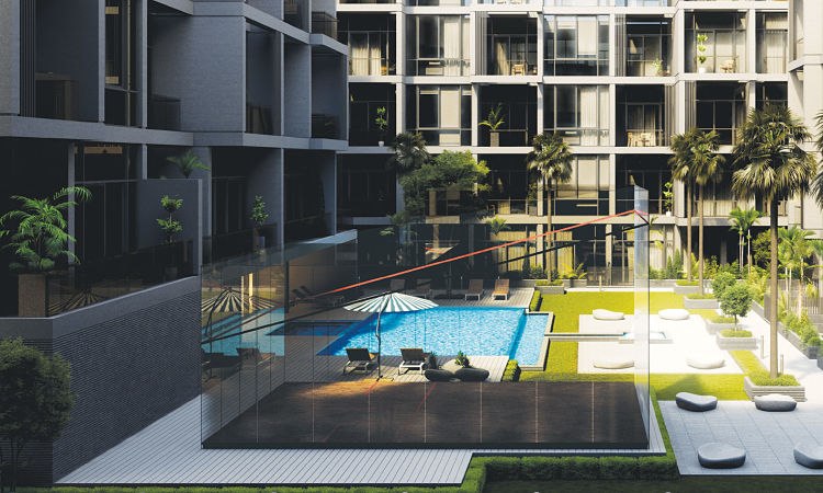 Signature Livings is a sustainably designed residential development by Green Group featuring studio, 1BR, & 2BR apartments in JVC.