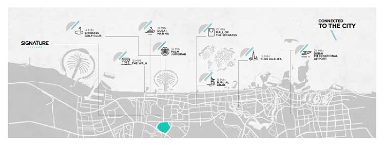 Signature Livings is a sustainably designed residential development by Green Group featuring studio, 1BR, & 2BR apartments in JVC.