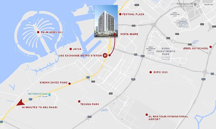 Vista Mare is a recent residential development along Sheikh Zayed Road featuring studio, 1BR & 2BR apartments by Reportage Properties.