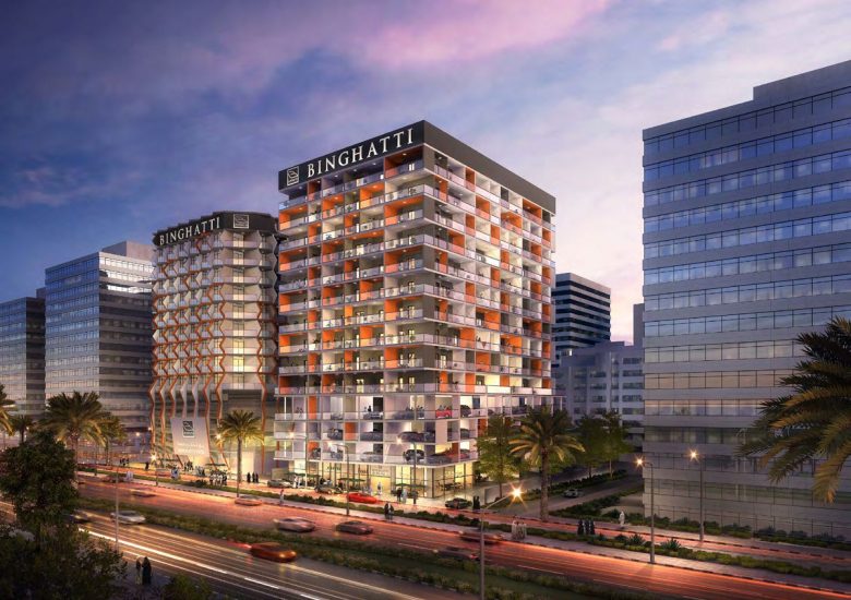 Binghatti Point Apartments Exterior View in Dubai Silicon Oasis