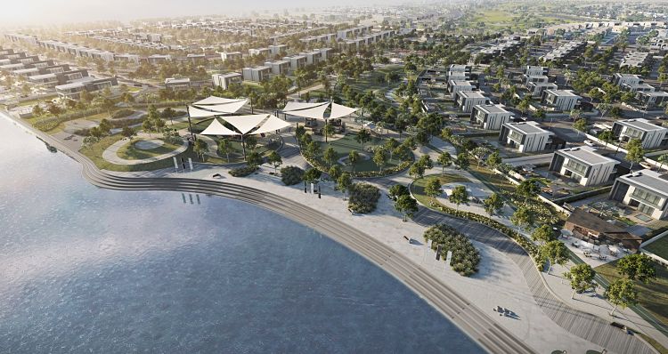 Lea at Yas Island - Canal Aerial