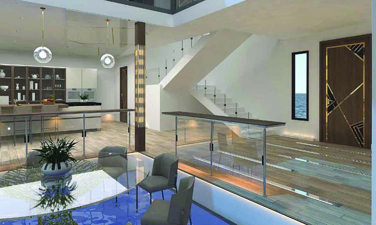 Neptune Glass Boat Villa - Open Spaces