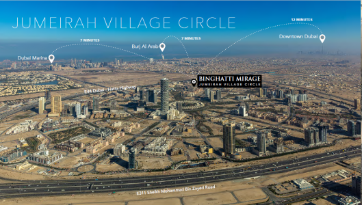Binghatti Mirage - Location Map