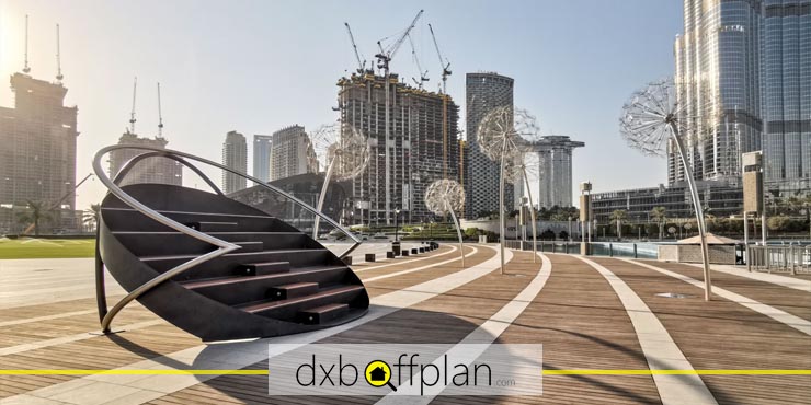 Burj Park in Downtown Dubai a Good Spot to Jog
