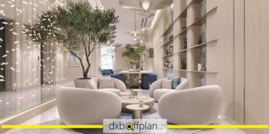 Beach Walk Residence spacious Lounge featuring stylish seating and contemporary design.