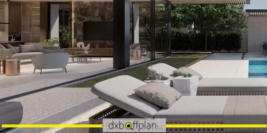 Serene villa amid greenery on Palm Jumeirah.