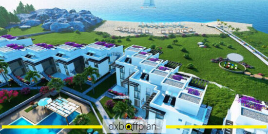 Atlantis Villas & Apartments: Elegant exterior view showcasing modern design in Küçük Erenköy.