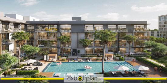 Exterior view of Oxford Terraces 2, showcasing modern architecture and vibrant landscaping.