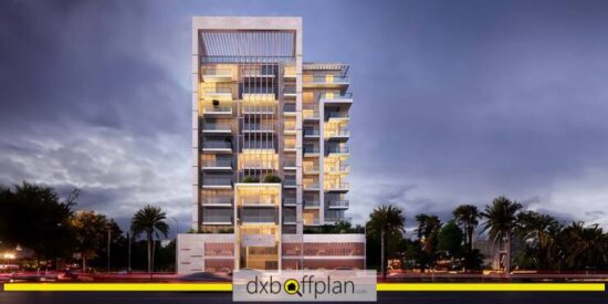 Stunning exterior view of Westwood by Imtiaz, highlighting its contemporary architectural style and prime location in Dubai.