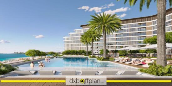 Delphine Beach Residences - Pool Area: Inviting pool area surrounded by lush landscaping and lounge chairs.