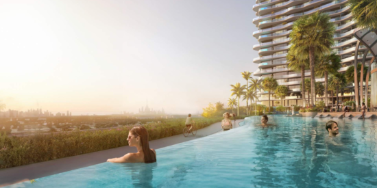 Laguna Residence: Infinity pool with scenic views 