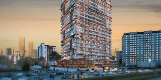 Empire Lakeviews residential tower with contemporary architecture.
