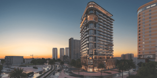 Empire Lakeviews exterior view of the 29-storey tower in Liwan, Dubai.