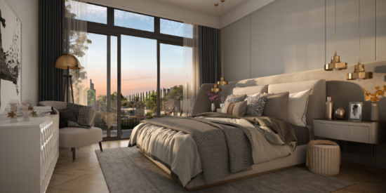 Luxury townhouse exterior at Verdana in Dubai Investment Park