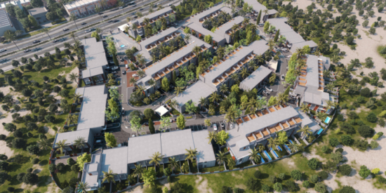 Luxury townhouse exterior at Verdana in Dubai Investment Park