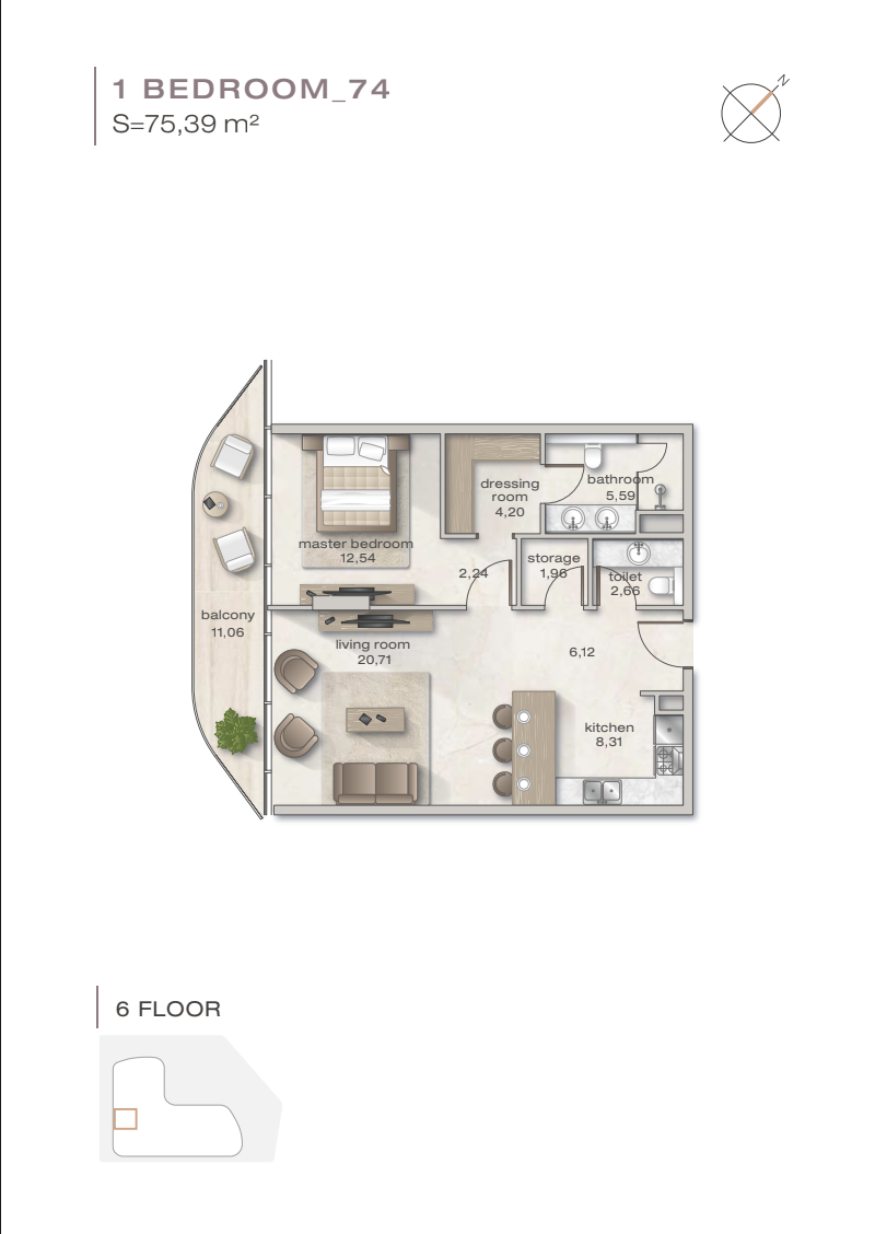 1 Bedrooms _74