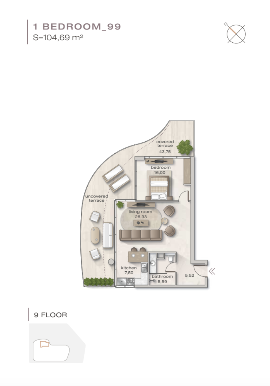 1 Bedrooms _99