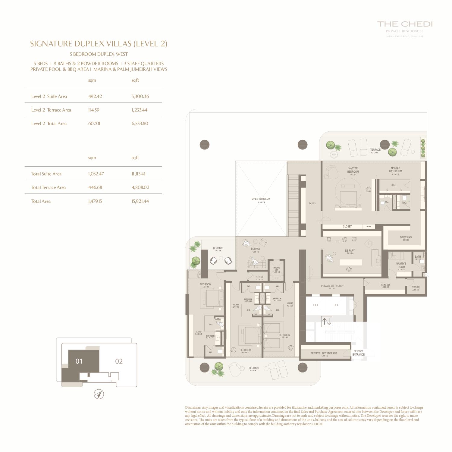 Type 2 East Duplex Villas