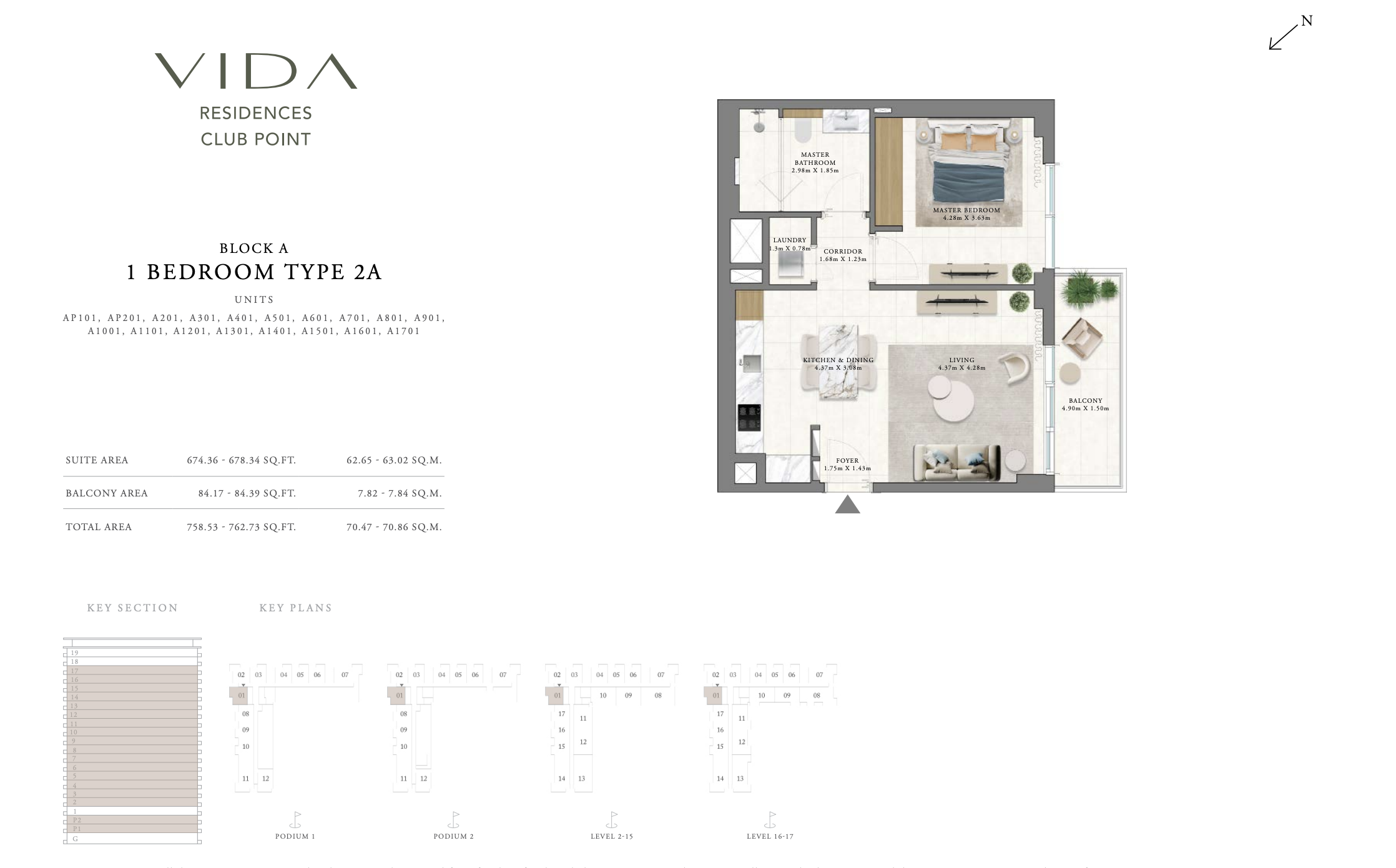 Type 2 A - Block A - 1BR