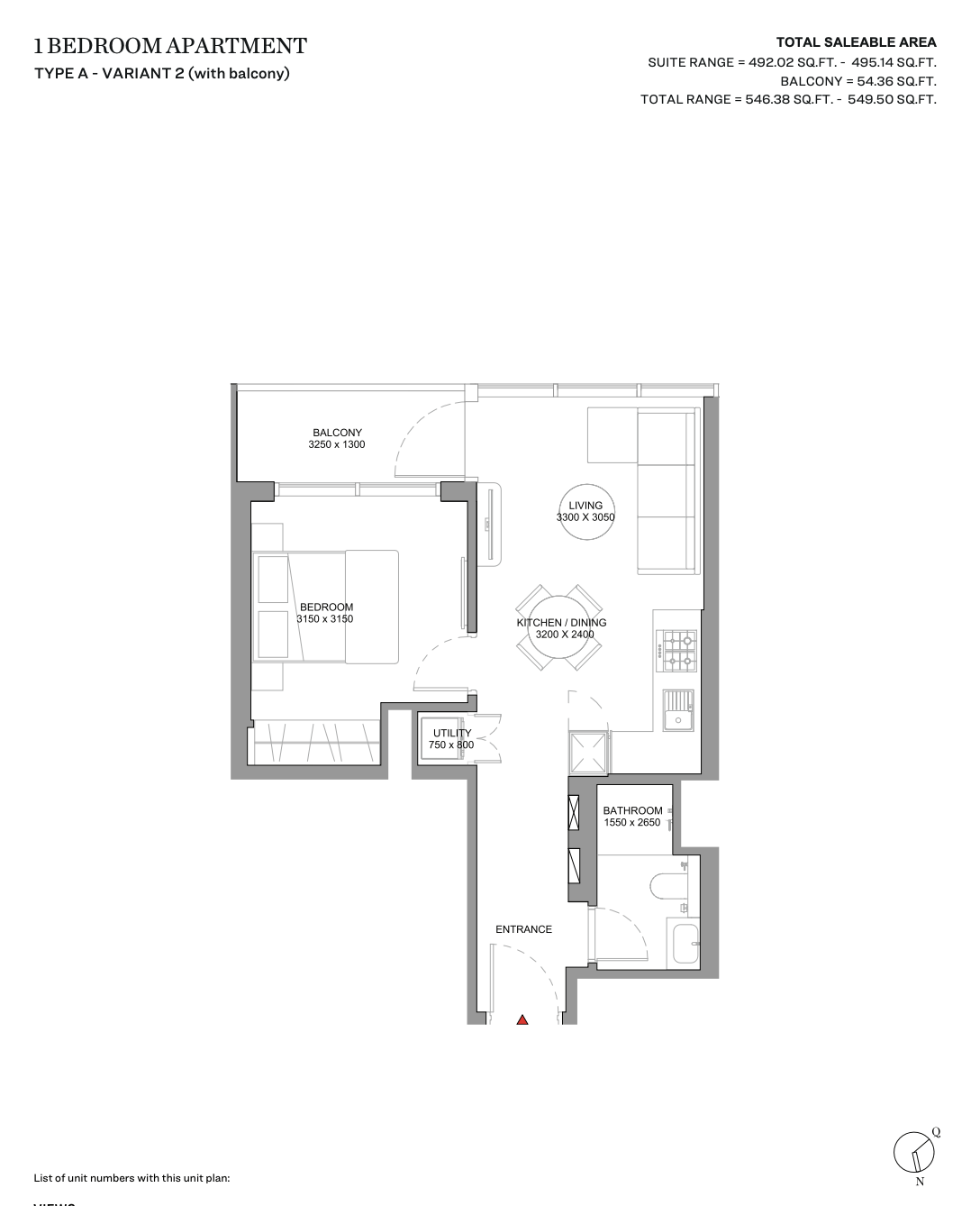 Type A - Variant 2 (With Balcony)