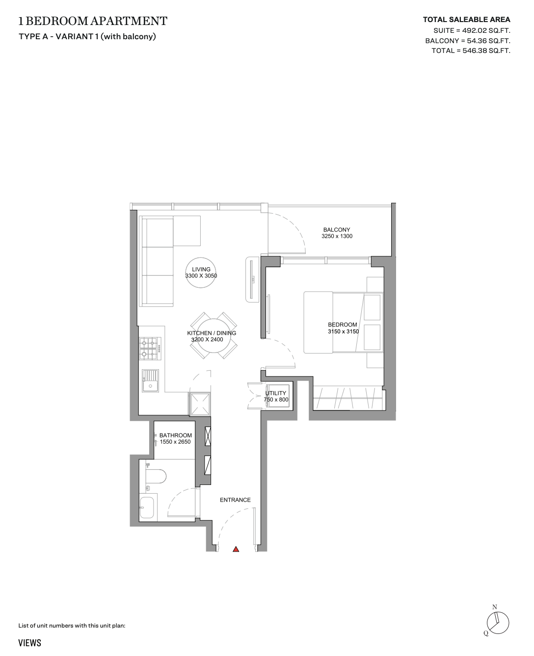 Type A - Variant 1 (With Balcony)