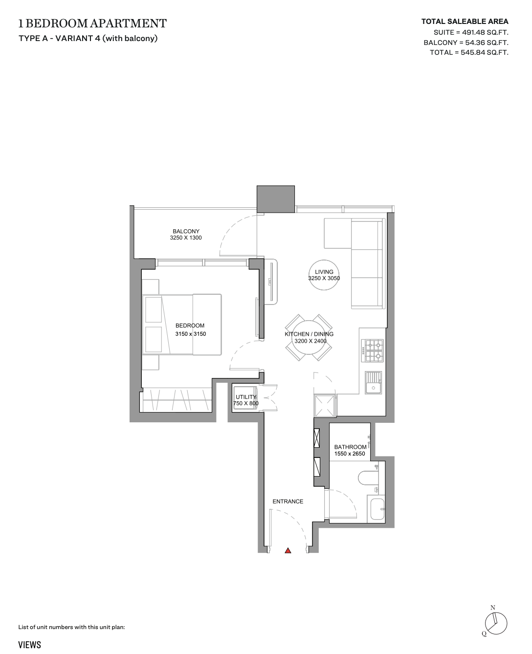 Type A - Variant 4 (With Balcony)