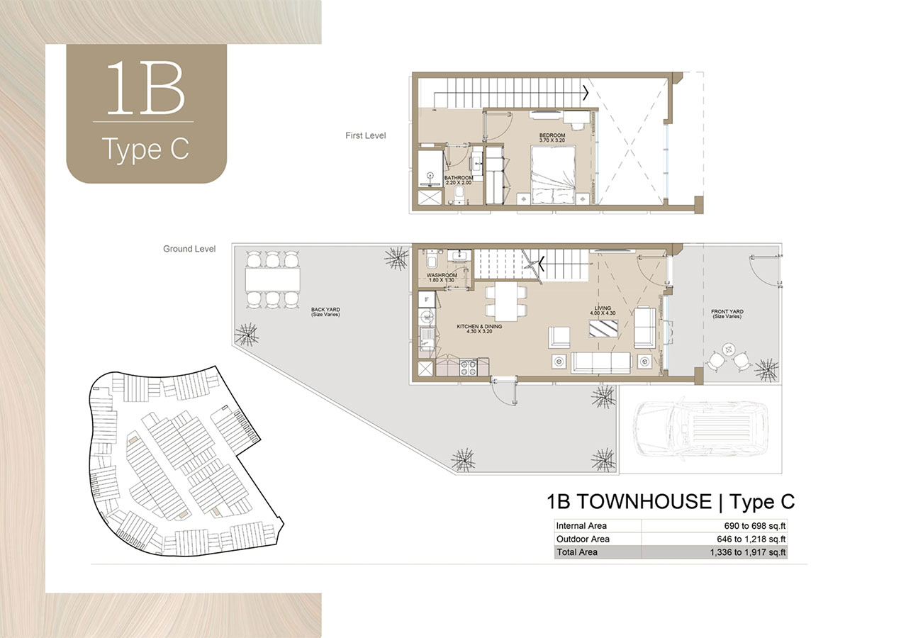 1 Bedroom Townhouse