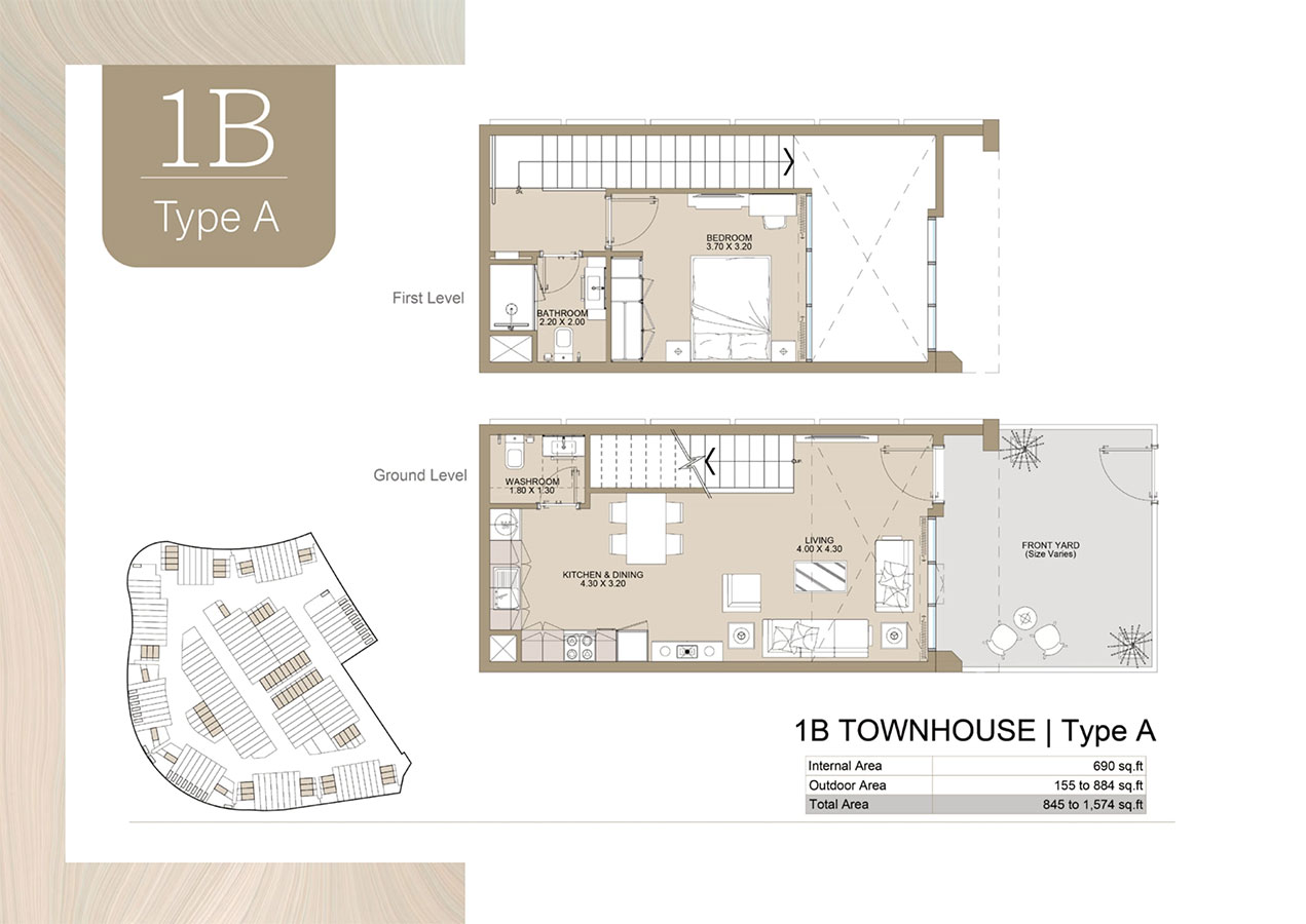 1 Bedroom Townhouse