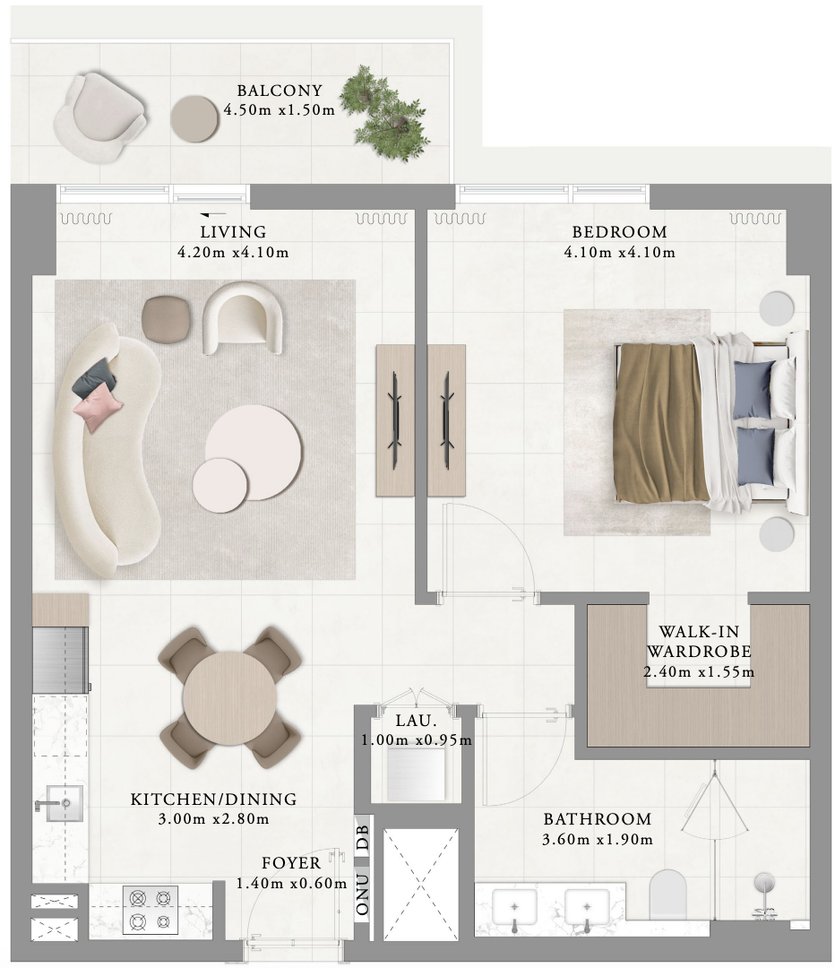 Type 4-Building 2 1 bed