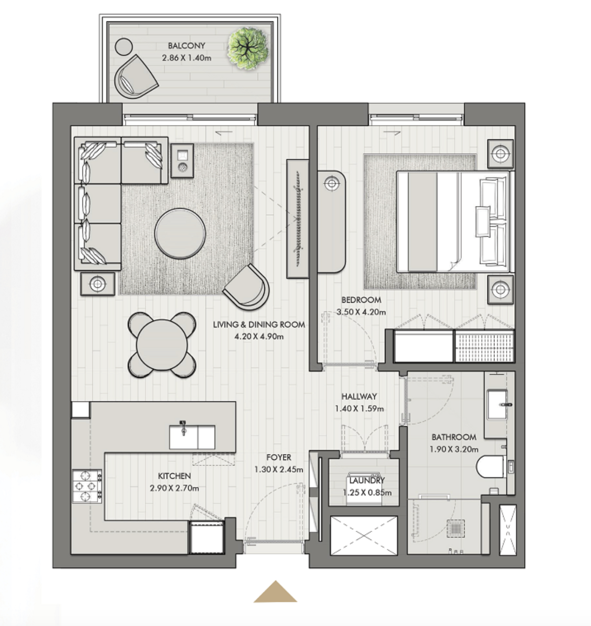 Type 1C - Building 2 - 1br