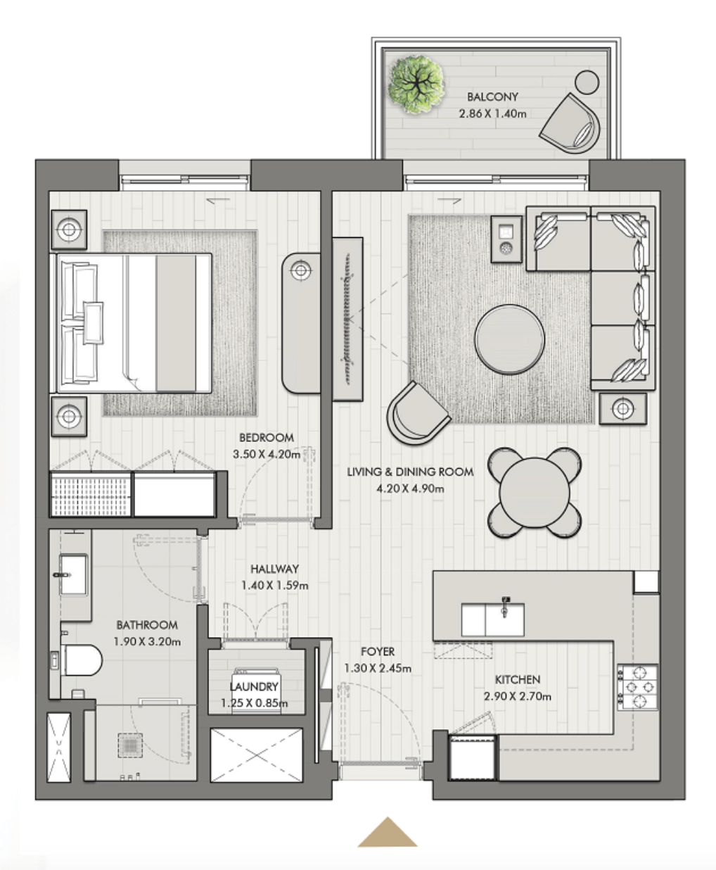 Type 1C Vairiant 2 - Building 2 - 1br