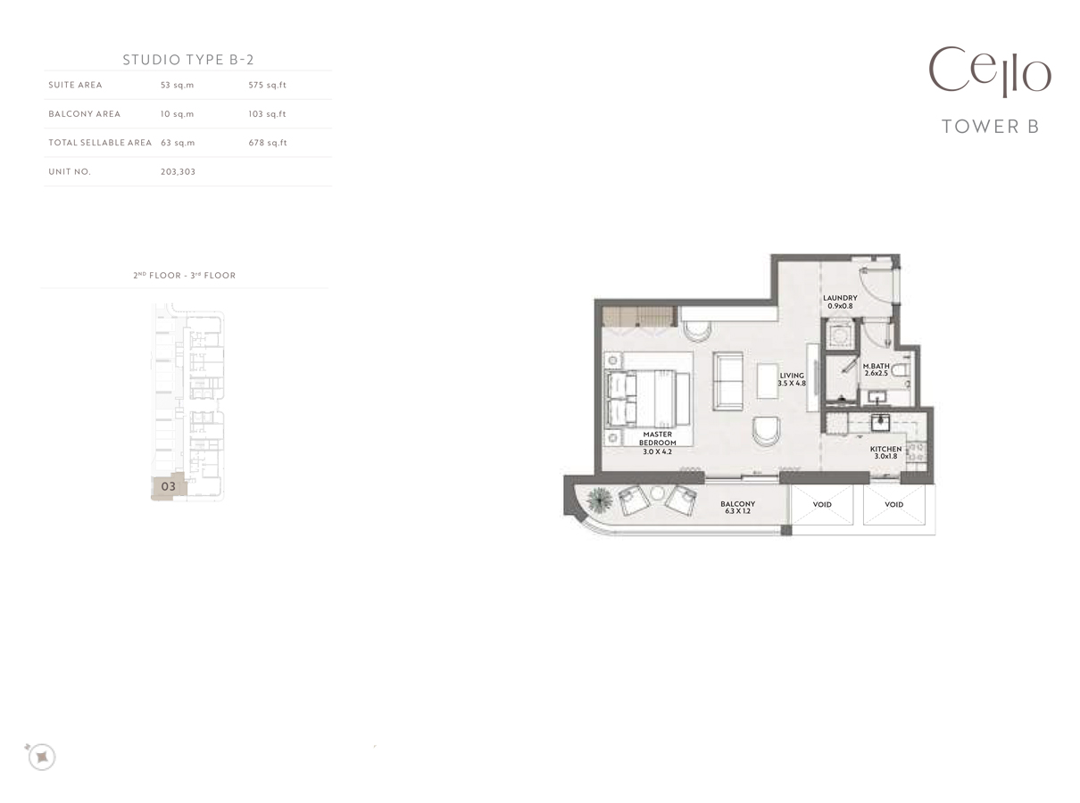 Tower B1 _ Type B2 Studio
