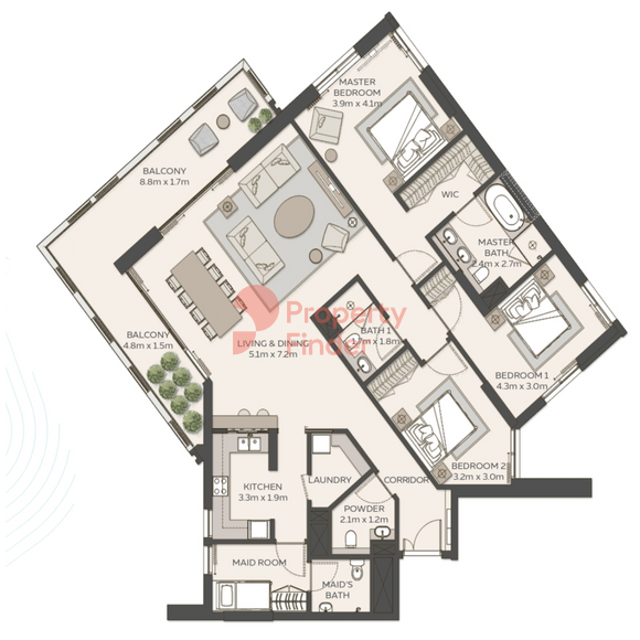 3 Bedroom Apartment