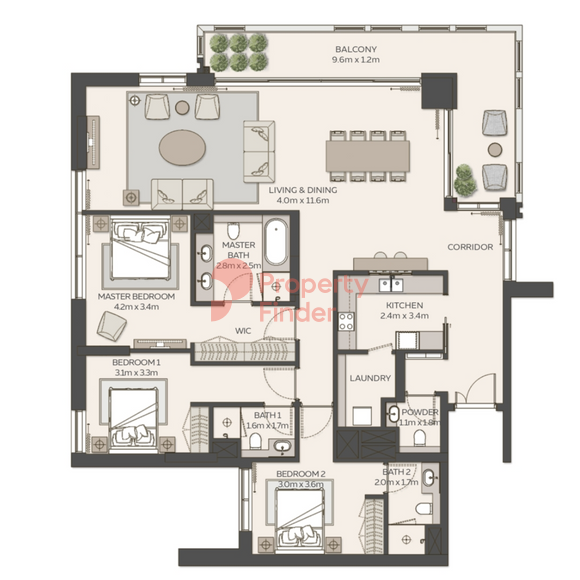 3 Bedroom Apartment