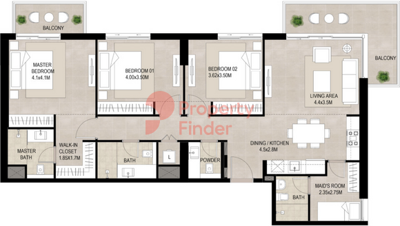 3 Bedroom Apartment