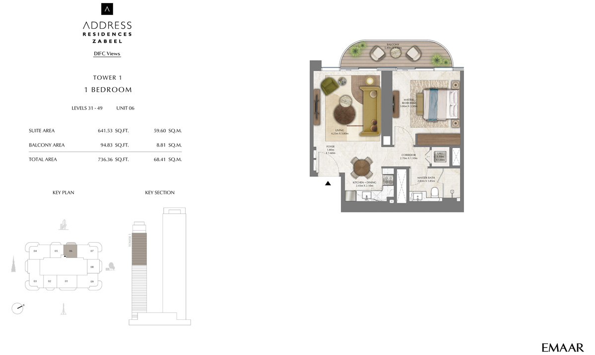 Unit 5, Level 31-49 Tower 1 1BD