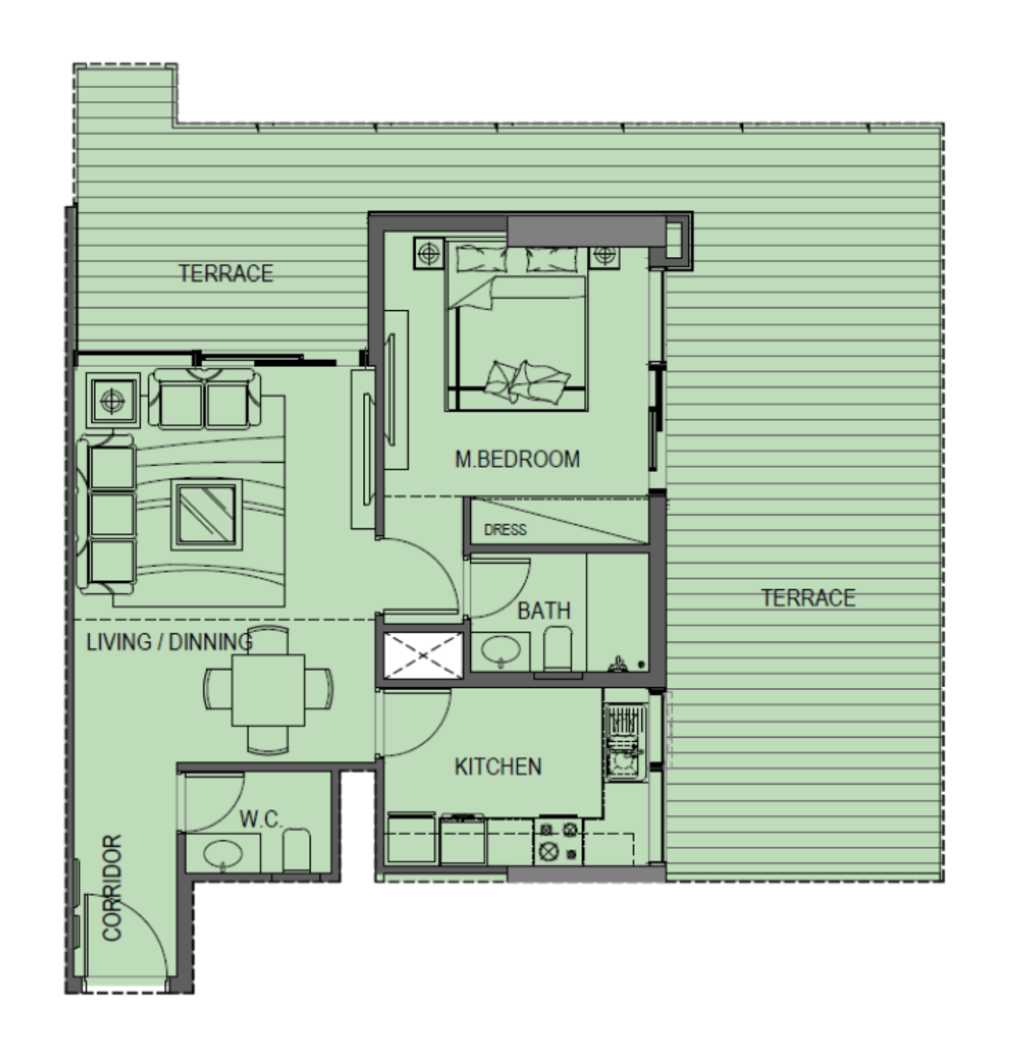 1 Bedroom Apartment