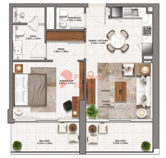 1 Bedroom Apartment