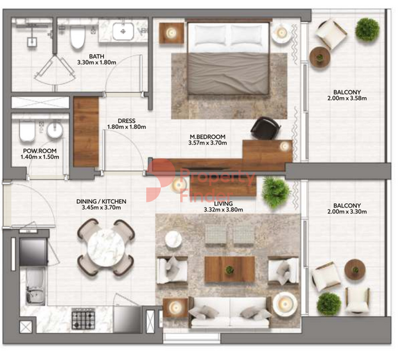 1 Bedroom Apartment