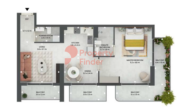 1 Bedroom Apartment