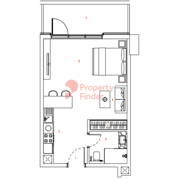1 Bedroom Studio