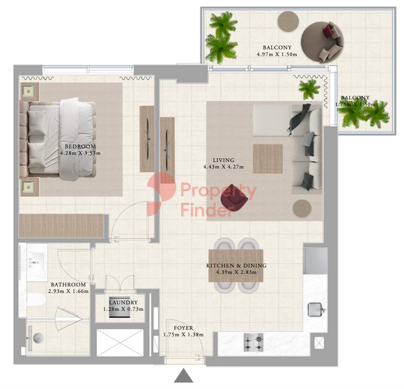 Type 3 Building A-1 Bedroom Apartment