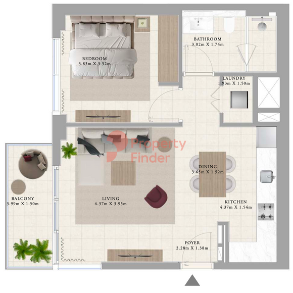 1 Bedroom Apartment