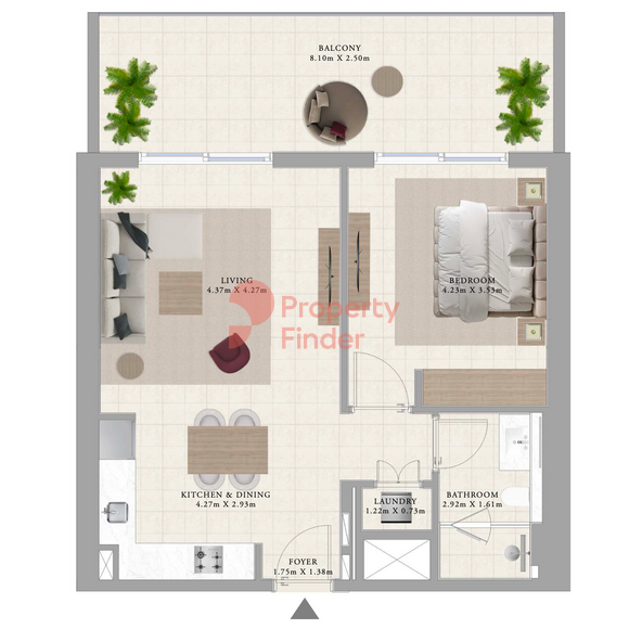 Type 6 Building A-1 Bedroom Apartment