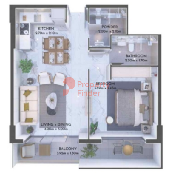 1 Bedroom Apartment