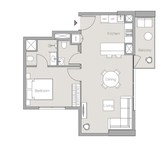 1 bedroom apartment